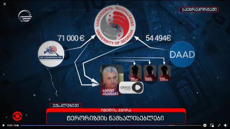 Sergi Kapanadze, l'ex viceministro degli Esteri oggi ricercatore di Gnomon Wise, messo all'indice in tv