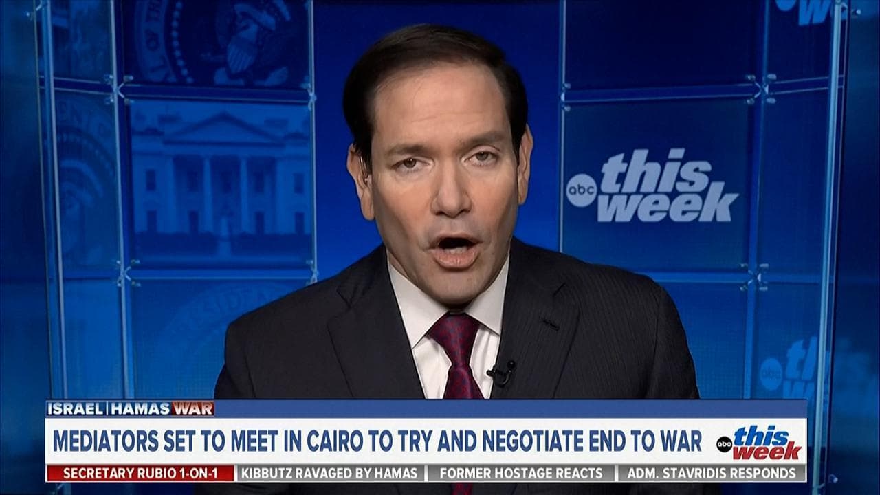 Gaza, Rubio: "Tutto deve concludersi molto rapidamente, se no accordo a rischio"