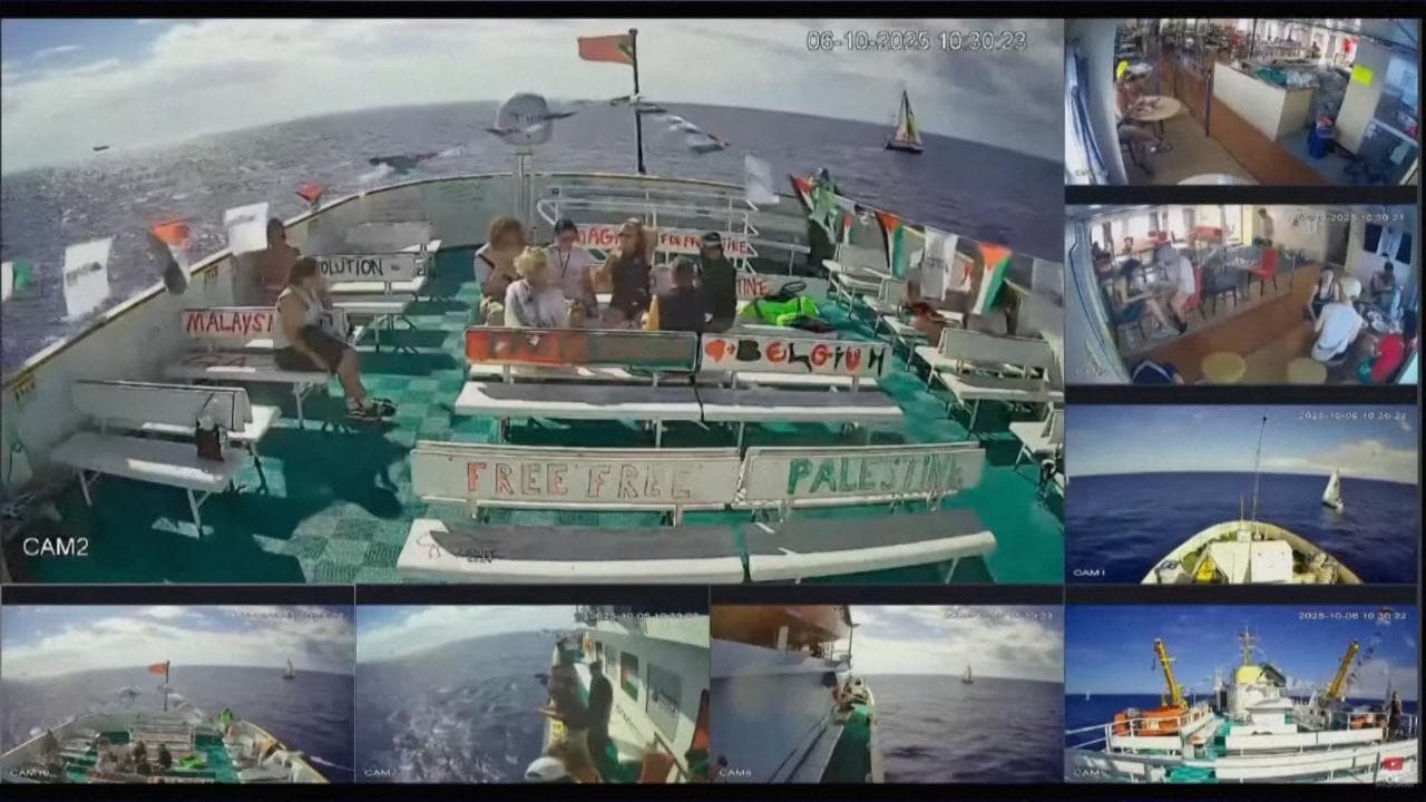 Freedom Flotilla: la "Conscience" e le altre barche navigano davanti alla costa egiziana