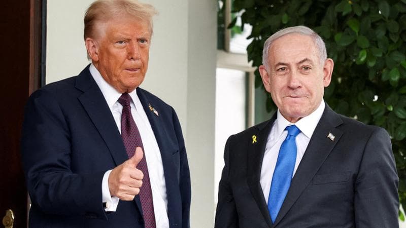 Il presidente degli Stati Uniti, Donald Trump, e il primo ministro israeliano, Benjamin Netanyahu, alla Casa Bianca