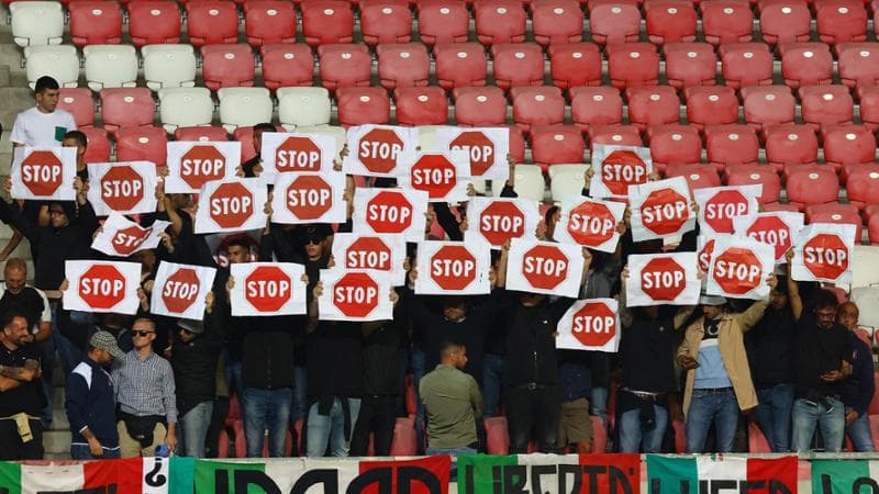 Tifosi azzurri a Debrecen in occasione di Israele-Italia
