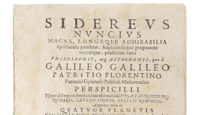 Centomila euro per il “Sidereus” di Galileo salvato dall’alluvione di Firenze