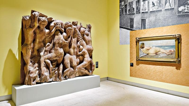 Una sala della sezione storica I giovani e i maestri: la Quadriennale del 1935&nbsp;al Palazzo&nbsp;delle Esposizioni&nbsp;di Roma
