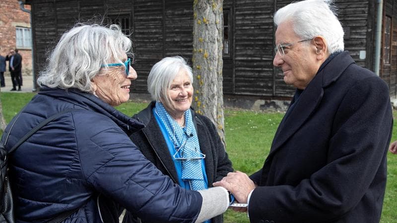 Tatiana Bucci con Sergio Mattarella