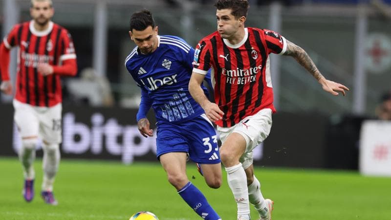Christian Pulisic e Lucas Da Cunha durante Milan-Como dello scorso febbraio
