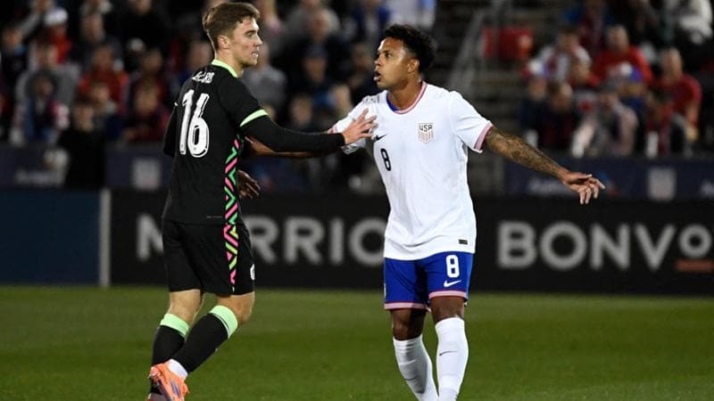 McKennie durante la gara tra Usa e Australia