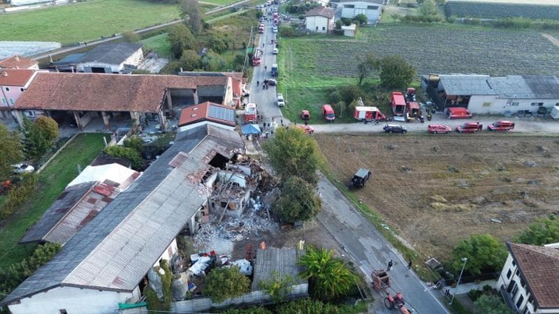 Verona, Castel D'Azzano,&nbsp;il casolare esploso
