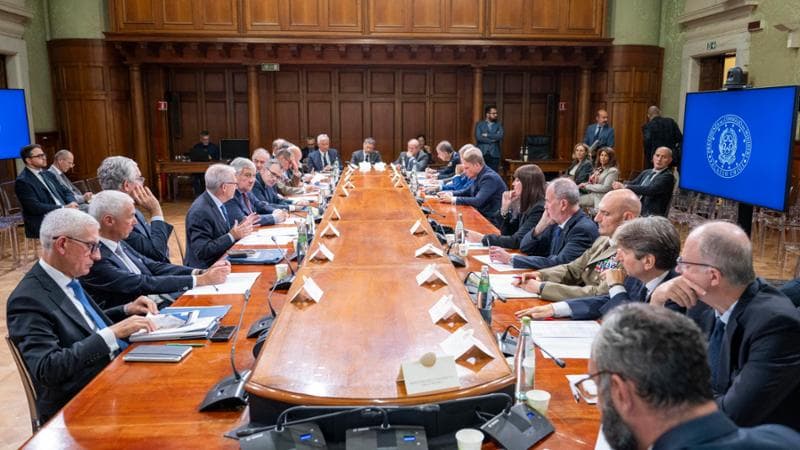 La riunione sulla ricostruzione di Gaza a Palazzo Chigi
