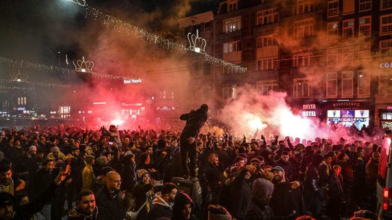 Tifosi del Maccabi Tel Aviv lo scorso anno ad Amsterdam
