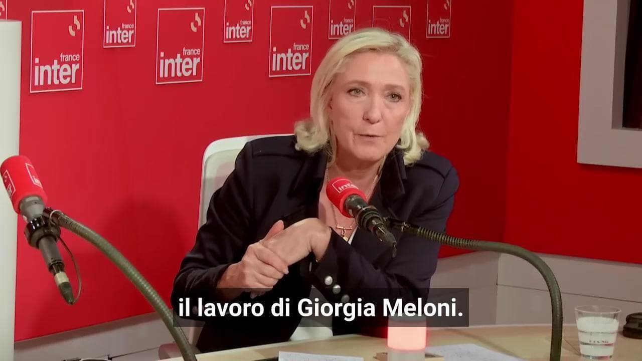Le Pen su Meloni: "Le invidio i 244 miliardi (anche nostri) di Pnrr. Così è più facile"
