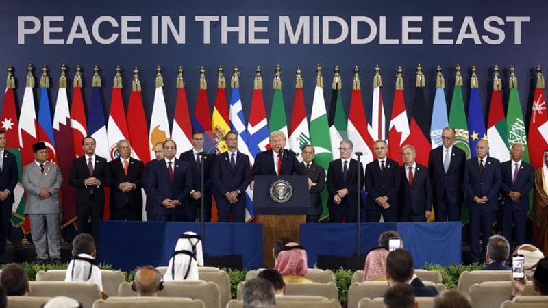 Trump parla al summit di Sharm-el-Sheikh, il 13 ottobre scorso