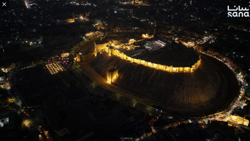 La cittadella restaurata in una foto dell'agenzia siriana Sana