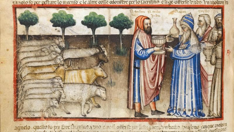 Una pagina dalla parte del manoscritto conservata a Londra (The British Library)