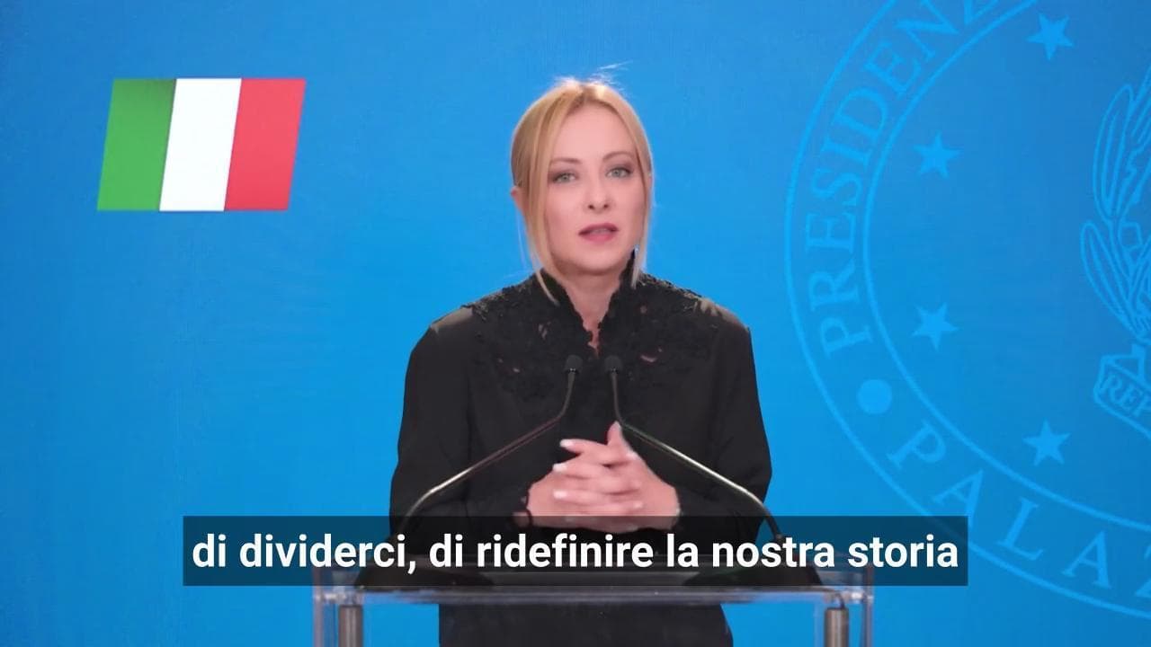 Niaf, Meloni: “La cultura woke cerca di dividere Italia e Usa”