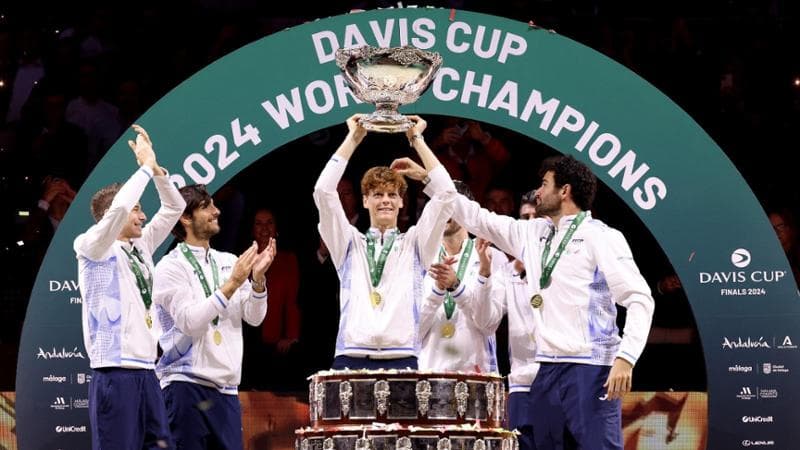 Sinner festeggia la Coppa Davis 2024
