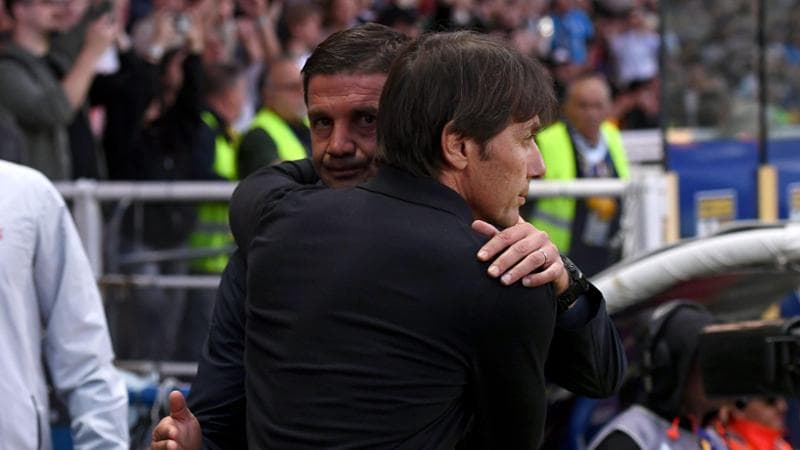 Cristian Chivu e Antonio Conte