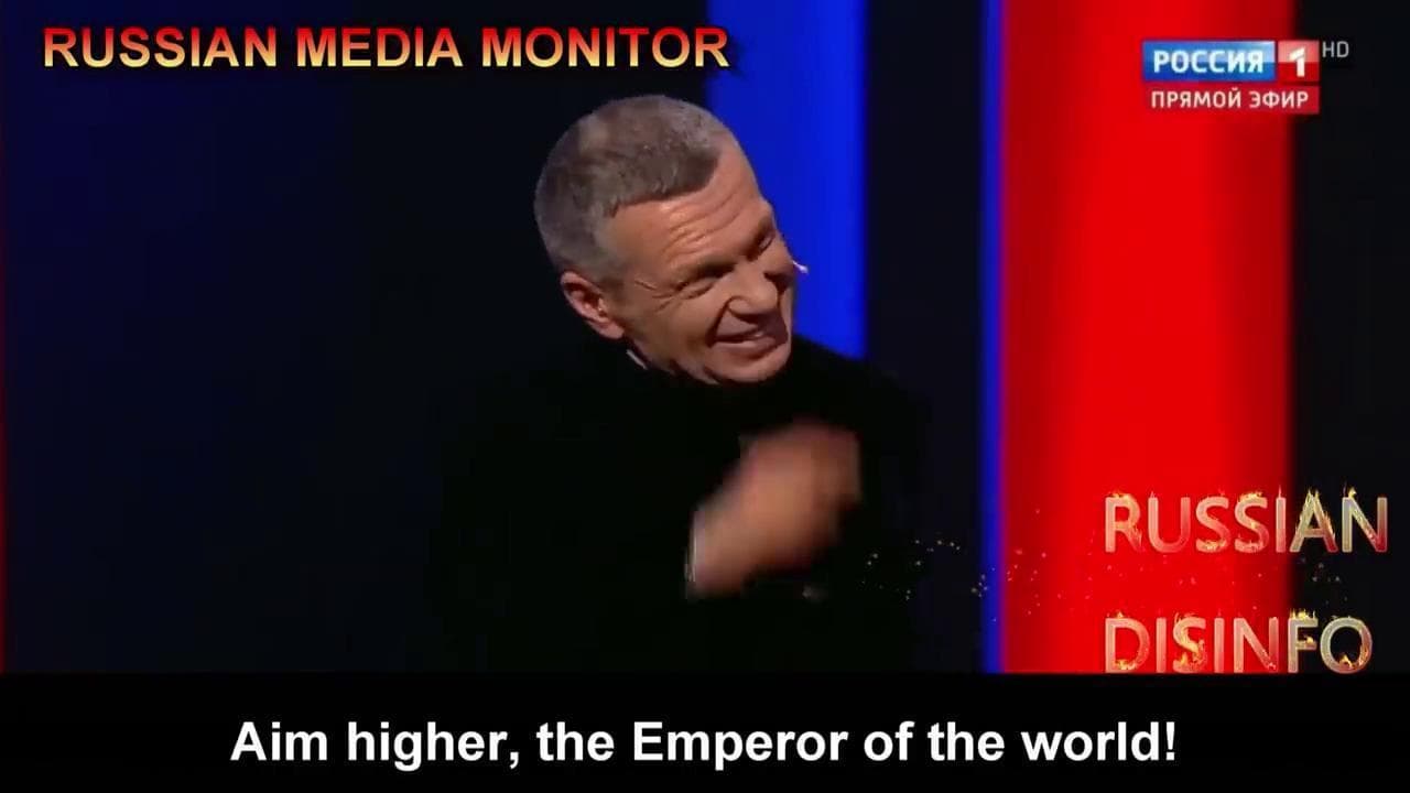 Trump deriso sulla tv di Stato russa dal presentatore Solovyov: "L'imperatore del mondo"