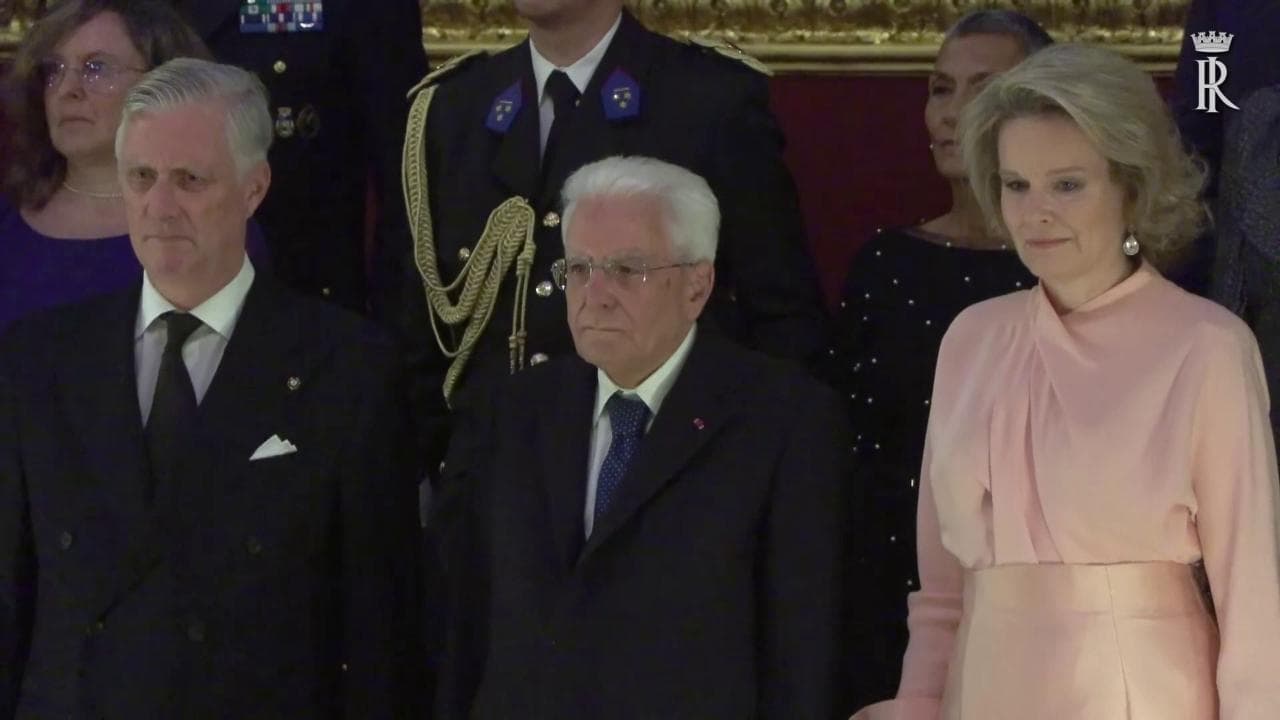 Mattarella al Teatro La Monnaie con i Reali del Belgio: sul palco il violinista Gibboni e il pianista Lazar