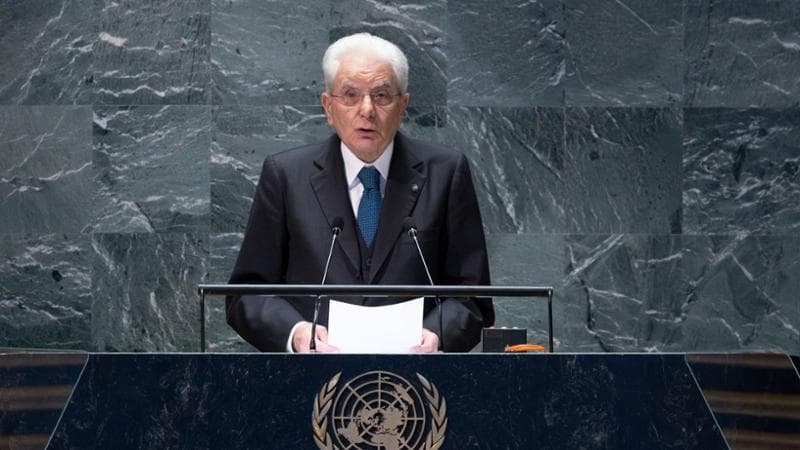 Il presidente Mattarella all'Onu nel maggio 2024