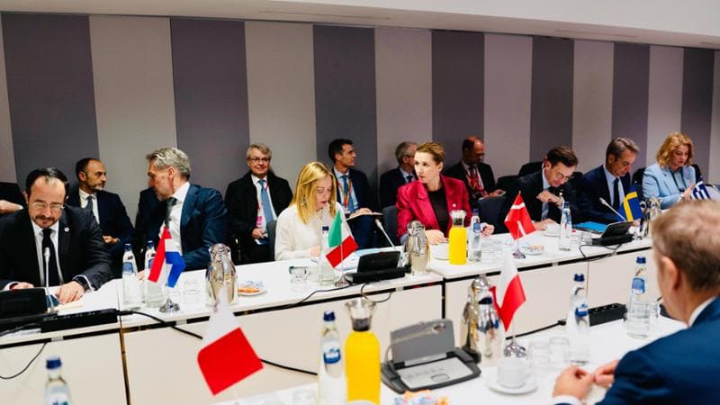 La premier, Giorgia Meloni, all&rsquo;Europa Building per partecipare al Consiglio europeo a&nbsp;Bruxelles
