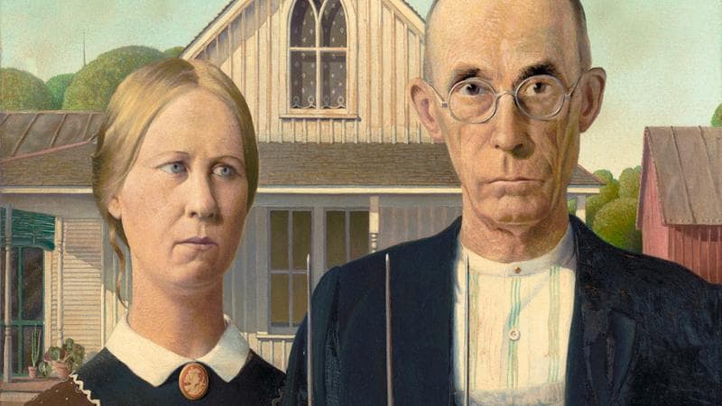 Grant Wood, American Gothic,&nbsp;1930
