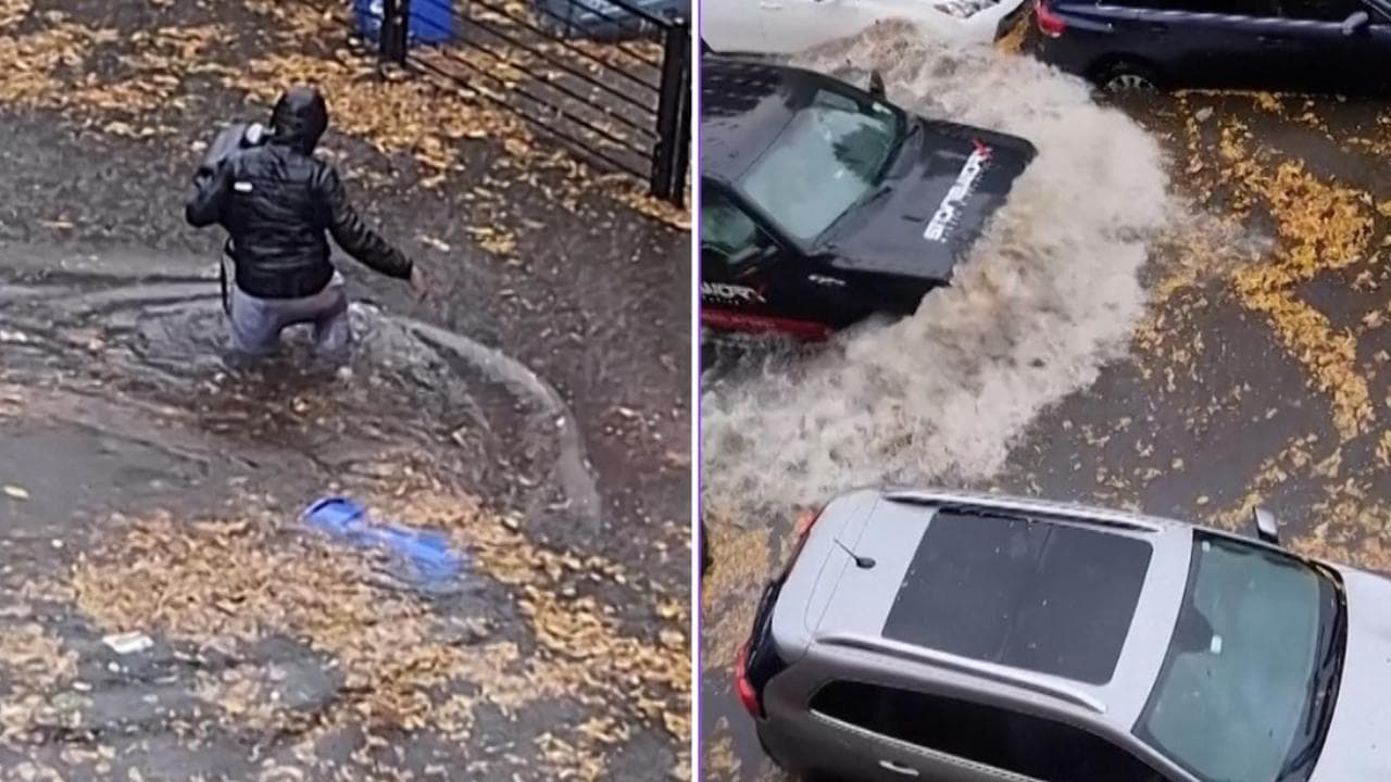 Pioggia record a New York: le strade di Brooklyn sott'acqua