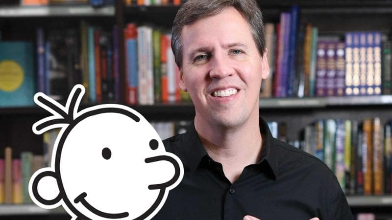Jeff Kinney e il personaggio della sua Schiappa