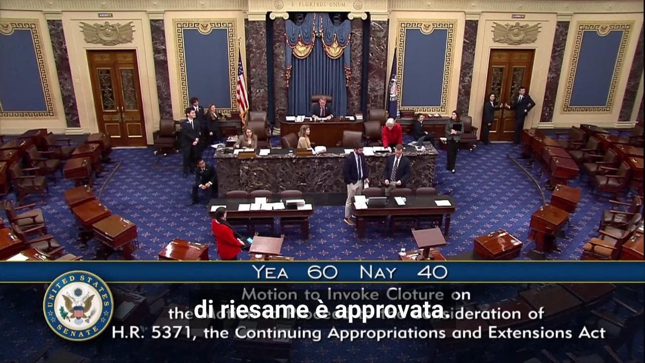 Usa, finito lo shutdown: 8 dem votano sì. "Ora si riapre la trattativa sull'assistenza sanitaria"
