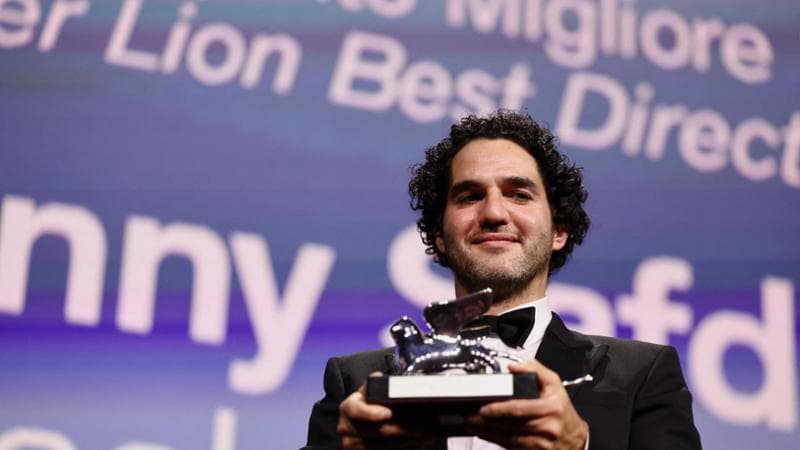 Benny Safdie receives the Silver Lion for Best Director for "The Smashing Machine" during the closing ceremony of the 82nd Venice International Film Festival, in Venice, Italy, September 6, 2025. REUTERS/Yara Nardi