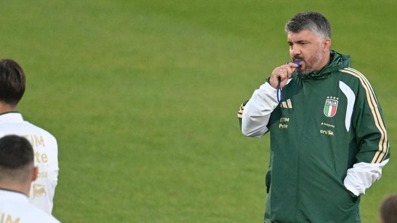 Gattuso in allenamento