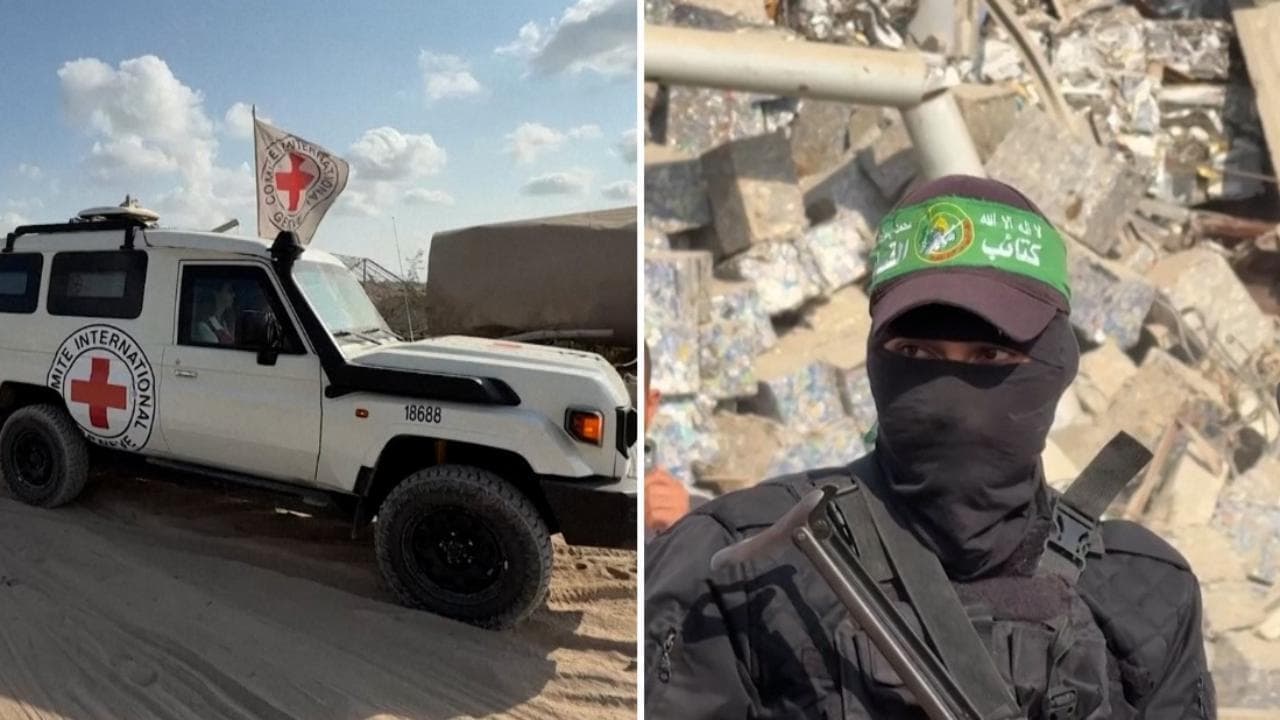 Gaza, la Croce Rossa cerca i resti degli ostaggi israeliani: le auto scortate dagli uomini di Hamas