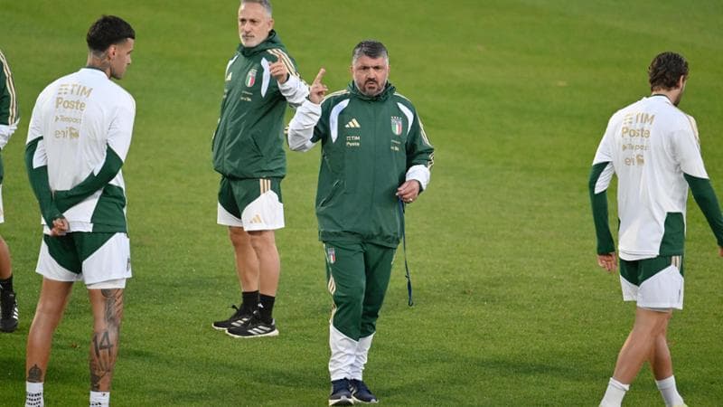 Gattuso in allenamento