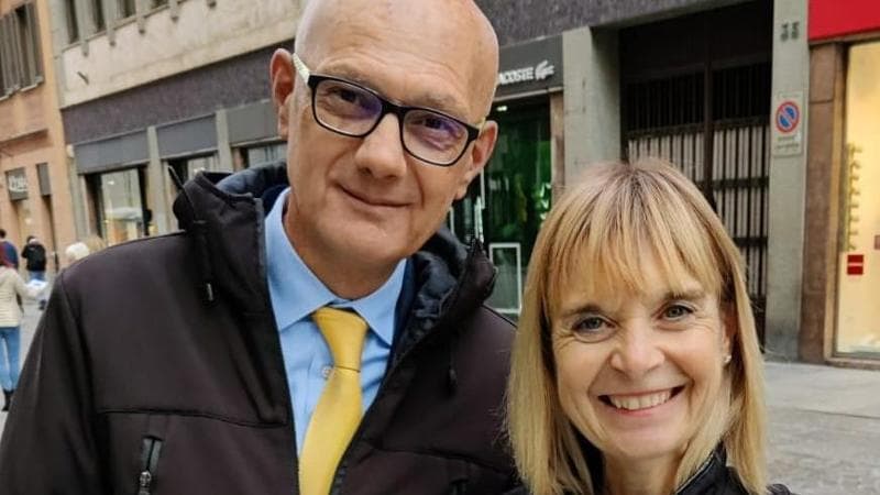 Gian Mario Taricco con la moglie