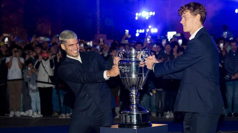 Carlos Alcaraz e&nbsp;Jannik Sinner

