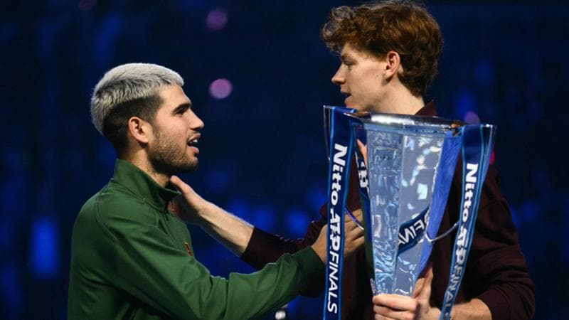 Jannik Sinner con Carlos Alcaraz