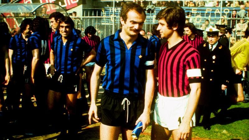 Gianni Rivera e Sandro Mazzola prima di un Milan-Inter
