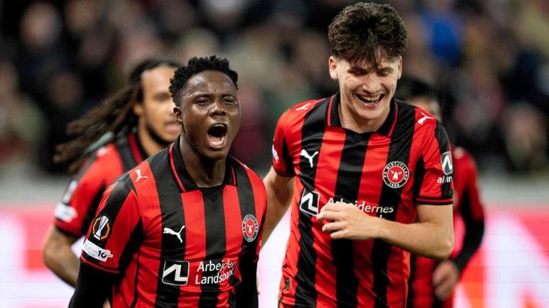 Franculino esulta dopo un gol in Europa League