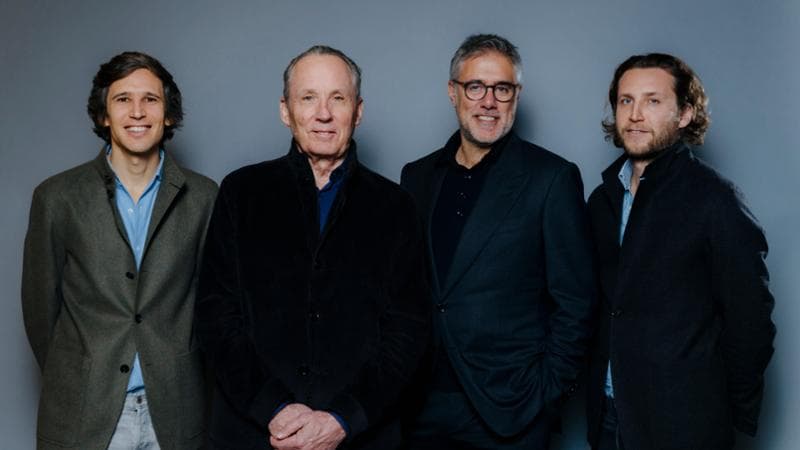 Gildo Zegna con i figli, Edoardo e Angelo, e il neo nominato ceo, Gianluca Tagliabue