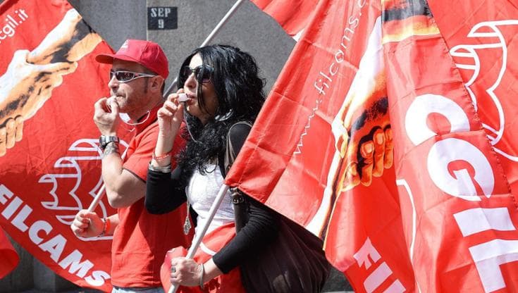 Il corteo Cgil