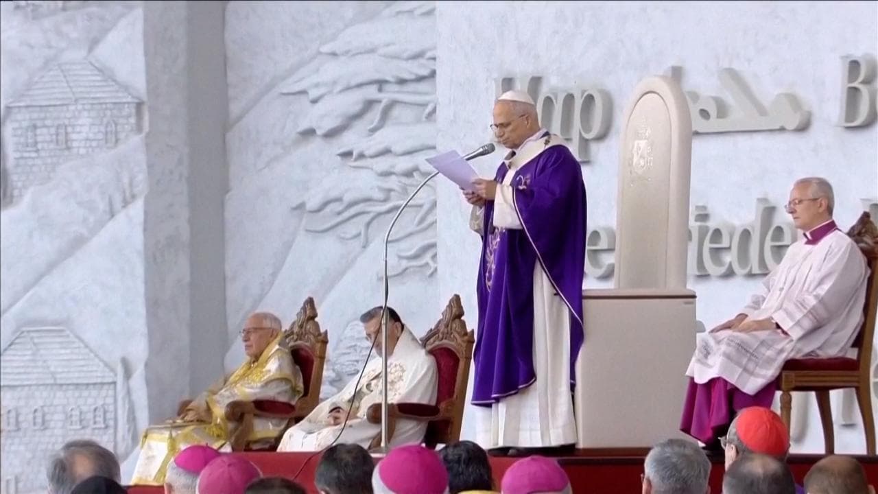 Papa Leone a Beirut: "Libano, rialzati! Sii casa di giustizia e fraternità"