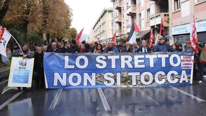 Messina, 29 novembre: una manifestazione contro il ponte sullo Stretto