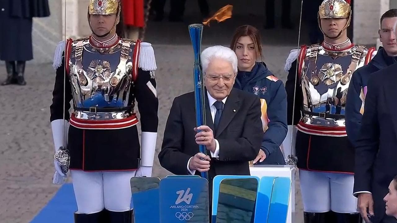 Giochi invernali: acceso il braciere. Inizia il viaggio in Italia della fiamma olimpica