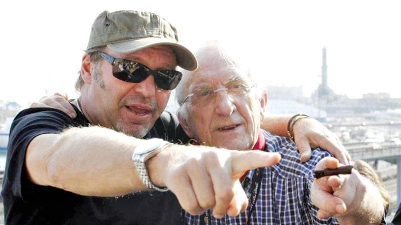 Don Andrea Gallo insieme a Vasco Rossi

