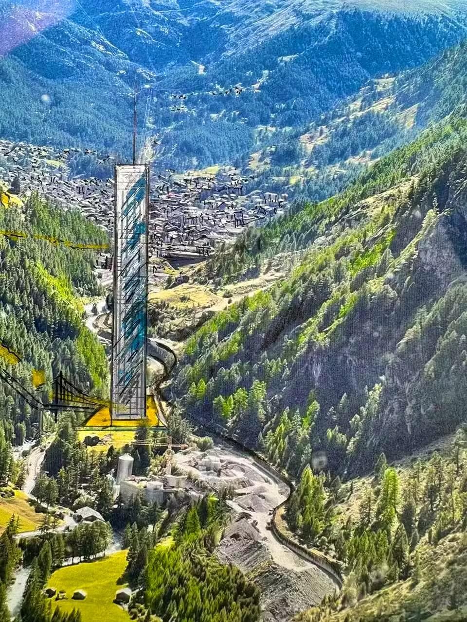 Il progetto del grattacielo-hotel di Zermatt