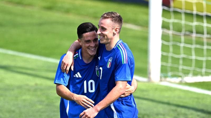 Raspadori e Frattesi in maglia azzurra
