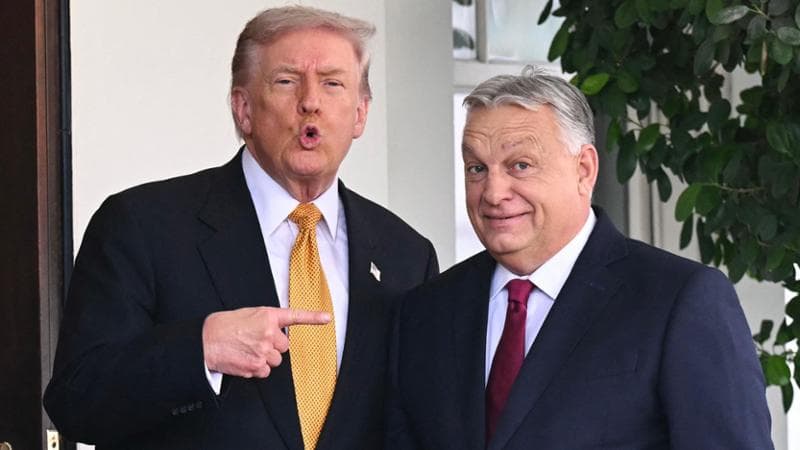 Donald Trump con Viktor Orbán