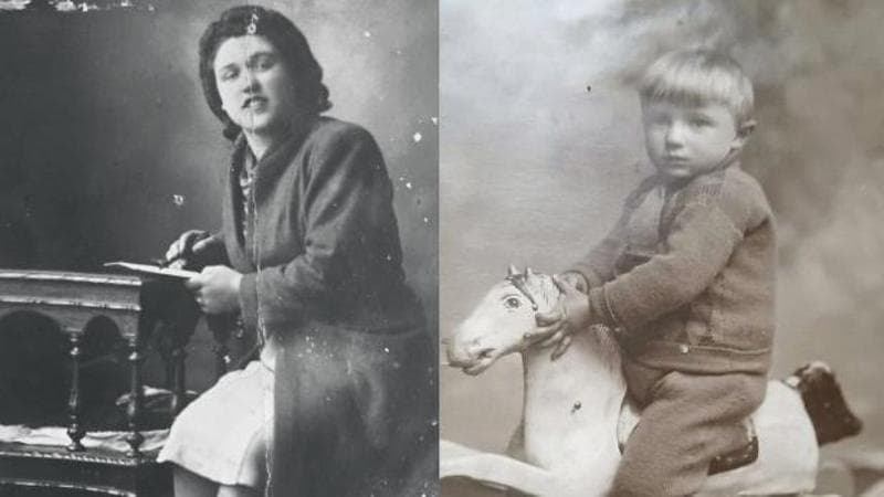 Maria Tarenzi, di Casaleggio Novara, e Giuseppe Buzzi, di Ispra (Varese), in due scatti d’epoca