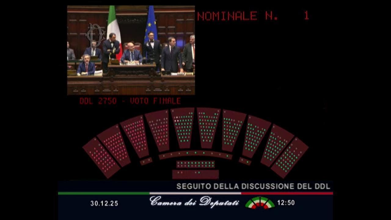 "La Camera approva": il momento del voto sulla legge di bilancio