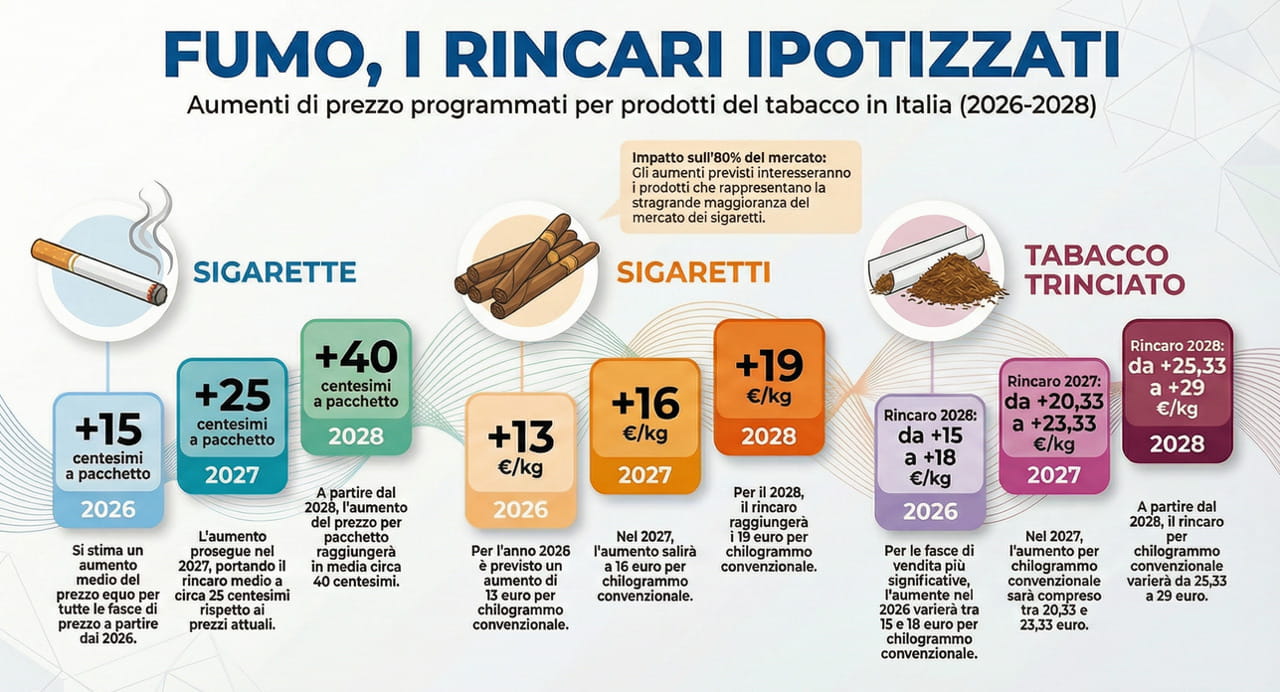 Autostrade, assicurazione, sigarette: raffica di aumenti nel 2026