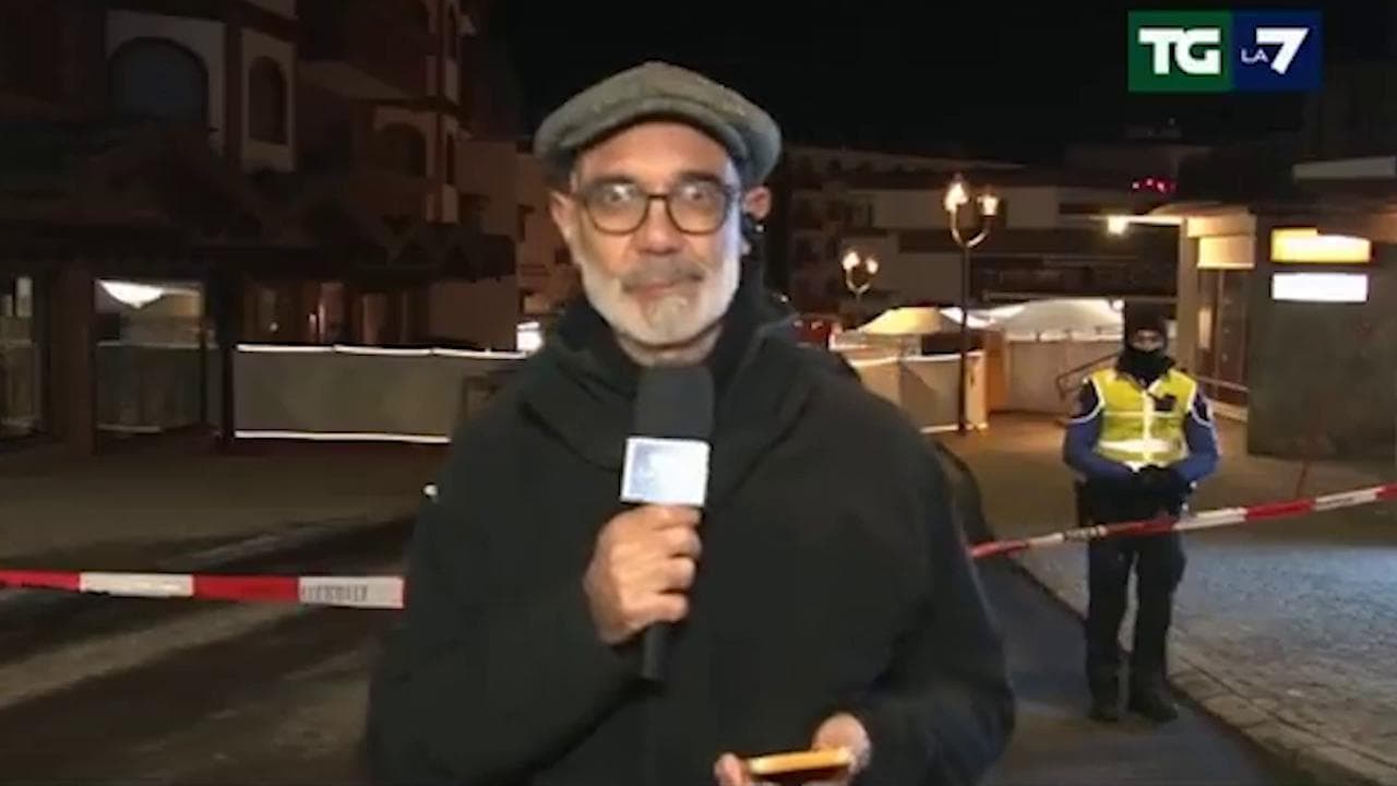 Crans-Montana, la commozione in diretta dell'inviato del Tg La7